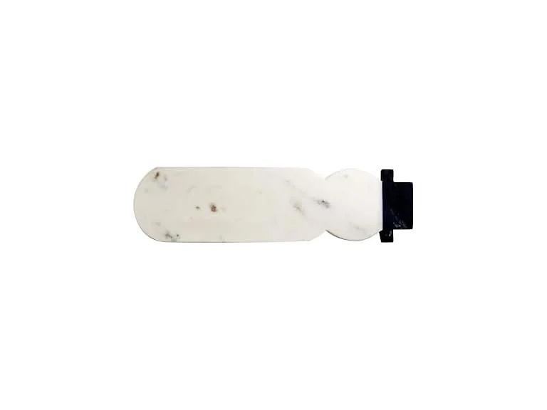 Creative Co-Op Marble Snowman Shaped Cheese and Cutting Board