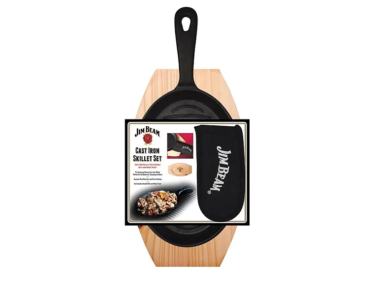 Jim Beam Cast Iron Skillet Set