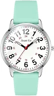 Asan Ge Green Watches for Women, Fashion 3ATM Waterproof Minimalist Lightweight Easy-to-Read Analog Silicone Watch Suitable for Daily Work, Leisure, Outdoors