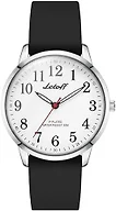Letoff Classic Analog Watch for Women ，Black Silicone Band