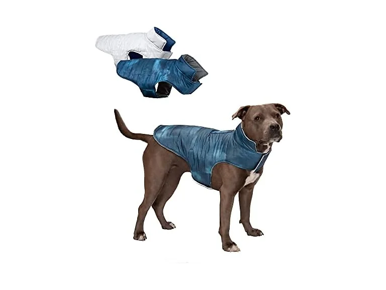 Furhaven Water-Repellent & Reversible Medium Dog Coat