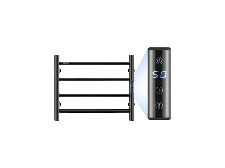 VEVOR 4 Bars Towel Warmer Rack, Wall