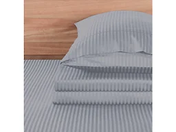 Kathy Ireland 500 Thread Count Long Staple Cotton Stripe Sheet Set w/ OptiFit