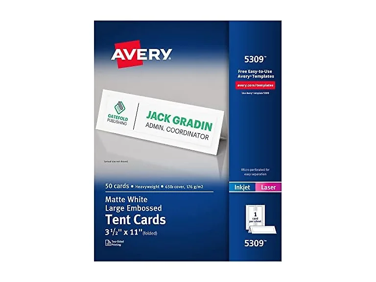 Avery Printable Large Tent Cards