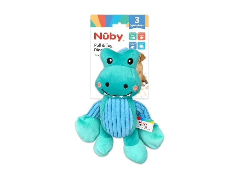 Nuby Pull & Tug Dog Toy – Interactive Plush Dog Toy