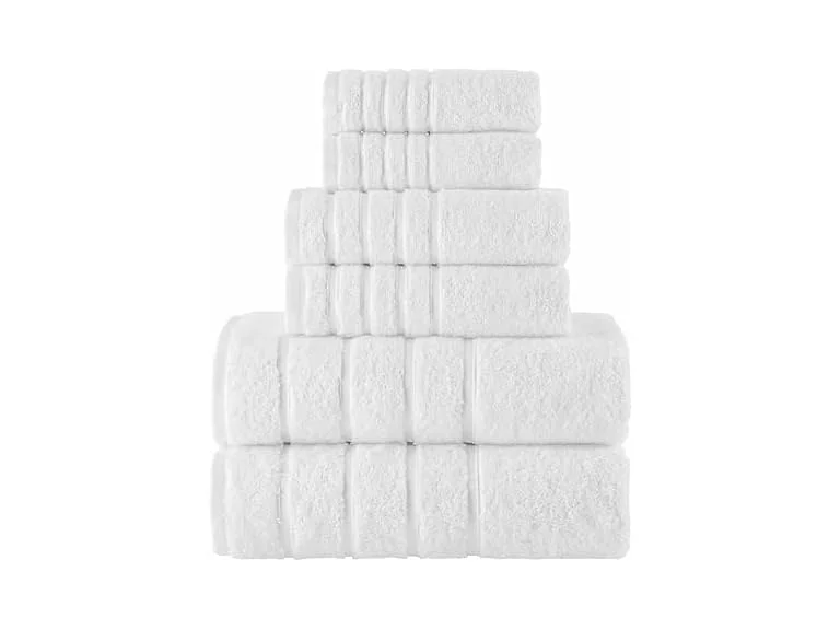 Elegant Comfort 4 Lines Viscose Stripe 6-Pc Set