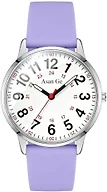 Asan Ge Purple Watches for Women, Fashion 3ATM Waterproof Minimalist Lightweight Easy-to-Read Analog Silicone Watch Suitable for Daily Work, Leisure, Outdoors
