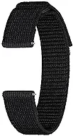 Samsung Galaxy Watch 6, 5, 4 Series Fabric Band, Slim, Nylon, Reflective Smartwatch Replacement Strap for Men and Women, One Click Attachment, Small/Medium, ET-SVR93SBEGUJ, Black
