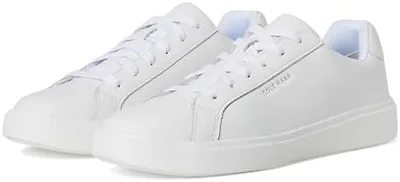 Cole Haan Women's Grand Crosscourt Daily Sneaker, White/Argento, 10 Wide