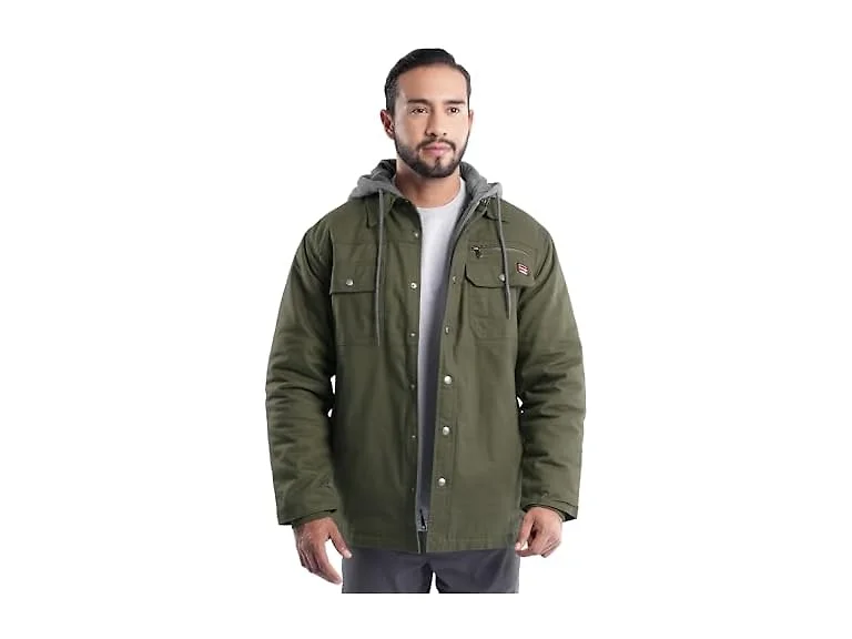 Wrangler Men (M) Hooded Quilted Shirt Jacket
