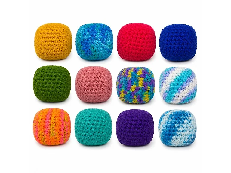 12-Pack Hacky Sacks - Colorful Footbags