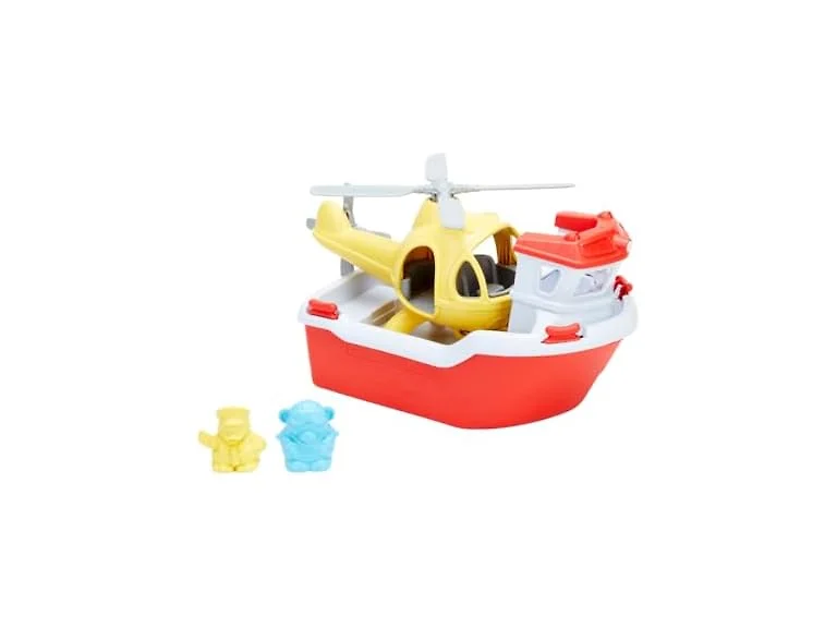 Green Toys Rescue Boat – Bath & Water Play Set