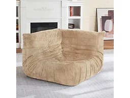 HABUTWAY Giant Bean Bag Chairs Lazy Sofa for Adults,Corner,Khaki