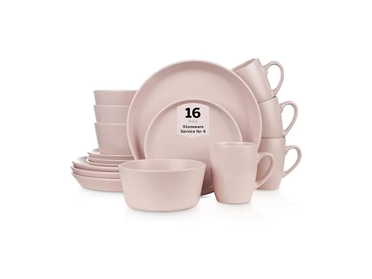 Stone Lain Albie Stoneware 16-Piece Modern Dinnerware Set