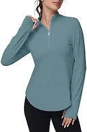GGOV Women's Golf Polo Long Sleeve Workout Tops V Neck UPF 50+ Sun Protection Quick Dry Lightweight Active Tennis Shirts