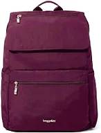Baggallini Flap Laptop Backpack - 15"x11" Lightweight Work Travel Bag w/Luggage Sleeve & RFID