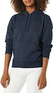 Amazon Essentials Women's Regular-Fit Brushed Back Fleece Pullover Hoodie (Available in Plus Size), Navy Cheetah, Large