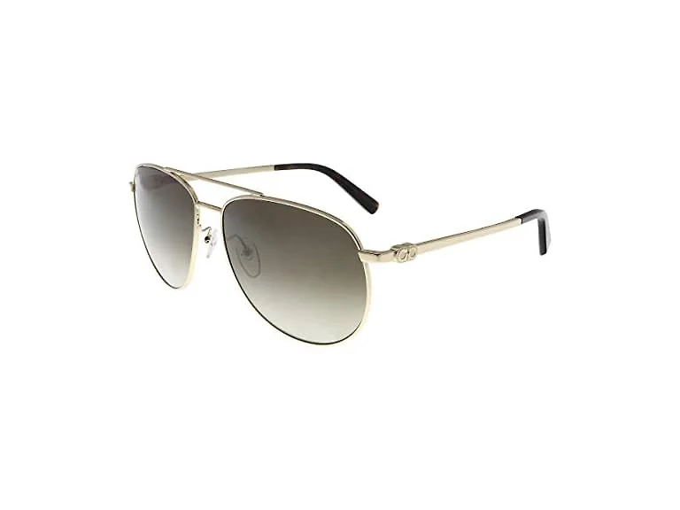 Ferragamo Unisex SF157S 717 Sunglasses Gold 