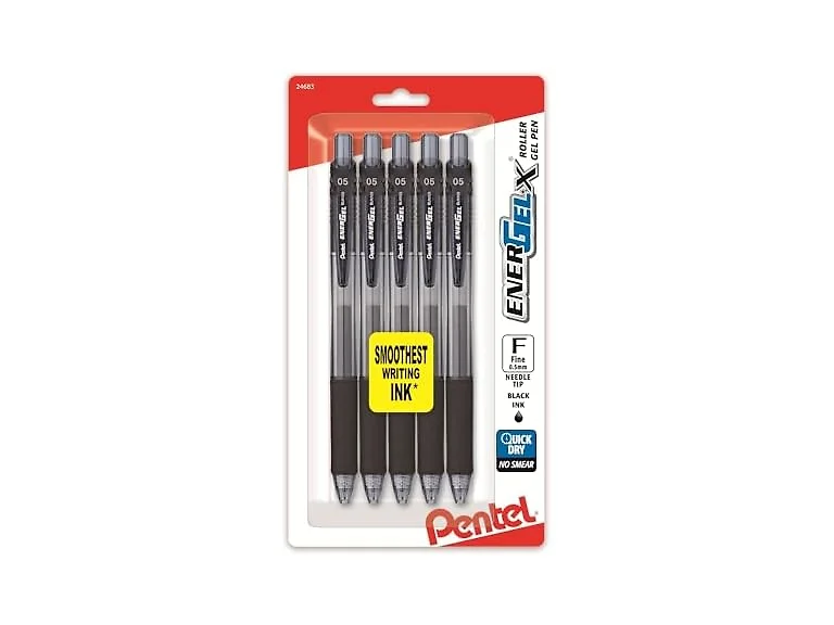 Pentel EnerGel-X Retractable Liquid Gel Pen, 0.5mm, Fine Line