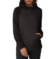 Hanes womens Sport Performance Fleece Pullover Hoodie Hoody, Black Solid/Black Heather, Large US