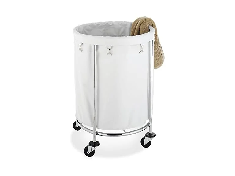 Whitmor Round Commercial Laundry Hamper with Removable Liner