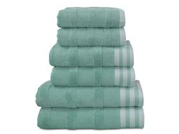 Kathy Ireland 4890 6-Piece Jacquard Stripe Kyoto Towel Set
