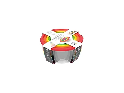 Round Rainbow Food Storage Containers
