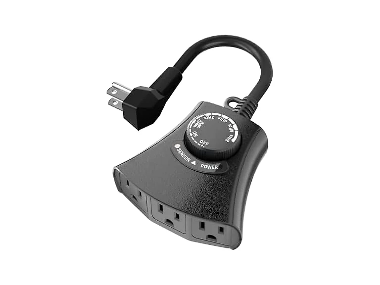 HBN Waterproof Outdoor Photocell Light Timer - 3 Outlets