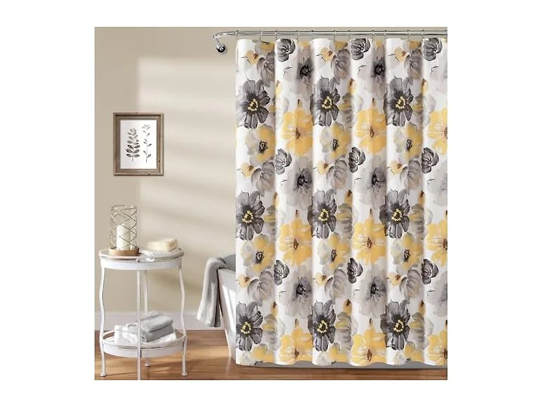 Lush Decor Leah Floral Shower Curtain