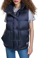 Champion Women's Quilted Puffer Vest, Navy, Medium