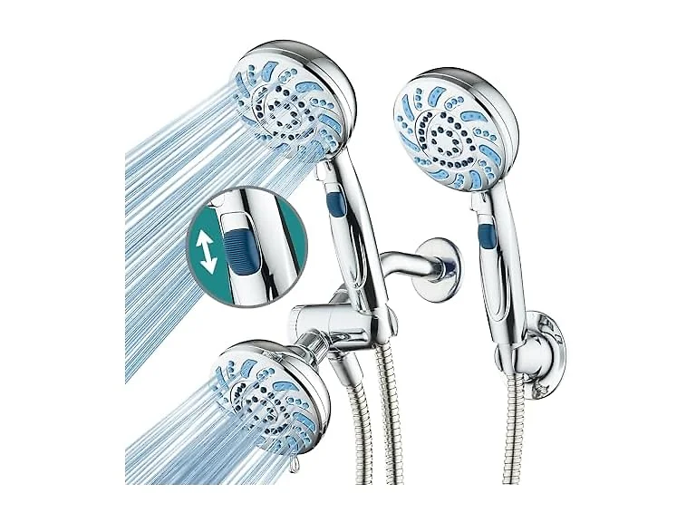 AquaCare 2026 High Pressure Dual Handheld Shower Head Combo w/ Pause Switch