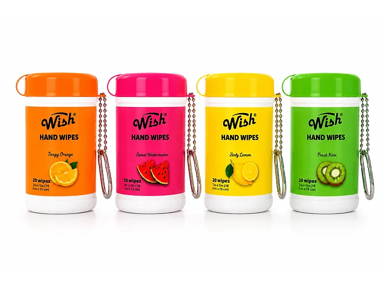 24pk Travel Size Hand Wipes Keychain