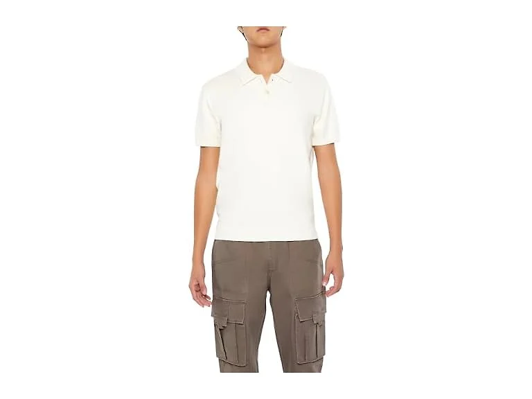 Forever 21 Men (S) Sweater-knit Polo Shirt