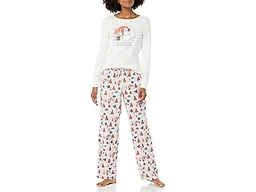 Amazon Essentials Disney | Marvel | Star Wars Women's Flannel Pajama Sleep Sets, Star Wars Mando Winter - Womens, Large
