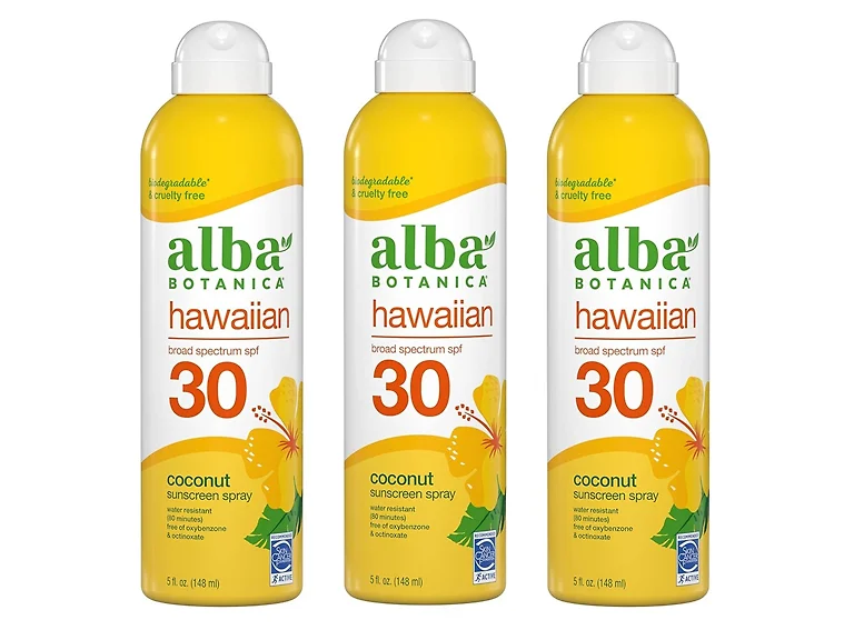 3PK Alba Botanica 3Pk Coconut Sunscreen Spray