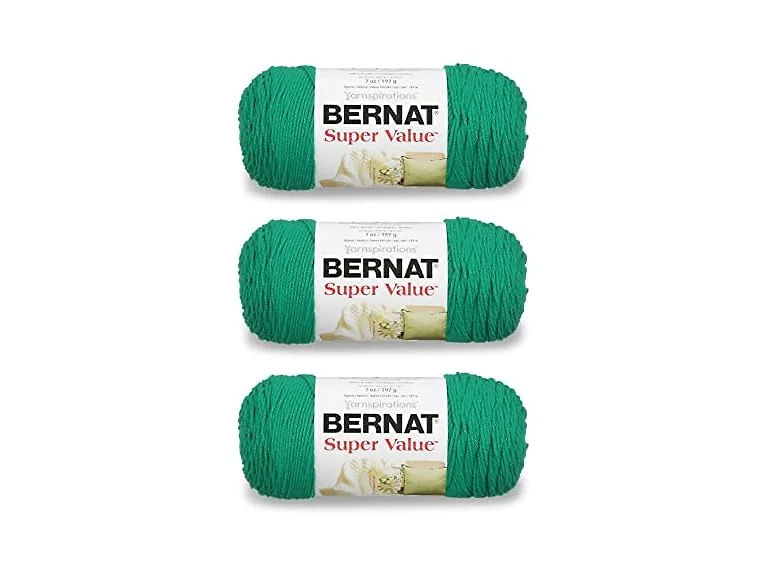 Bernat Super Value Kelly Yarn - 3 Pack