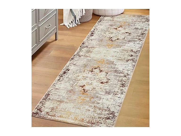 Superior Vintage Medallion Washable Rug Dove Collection