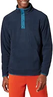 Amazon Essentials Men's Snap-Front Pullover Polar Fleece Jacket, Midweight Outerwear, Navy, X-Large