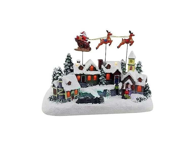 Top Treasures Village Houses with Reindeer Sleigh