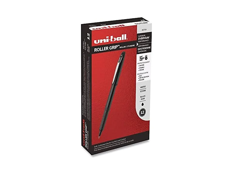 Uni-Ball Grip Stick Roller Ball Pen, Micro 0.5mm