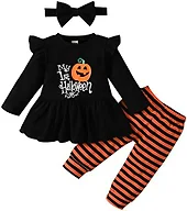 My 1st Halloween Baby Girl Ruffle Outfit
