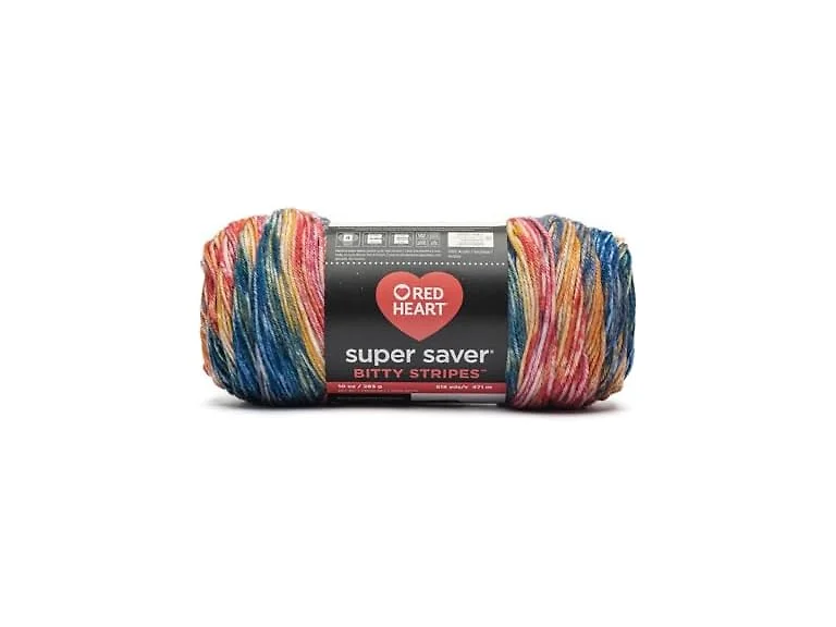 Red Heart Super Saver Bitty Stripes Yarn