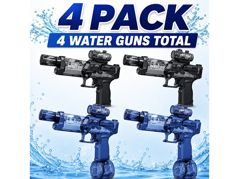 Electric Water Gun w/ LED Lights 4-Pack