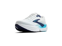 Brooks Ghost Max 3 Men's Shoes, Bright White/Beacon Blue/Teal, 7