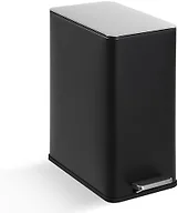 4 Gallon Slim Step Trash Can with Soft-Close Lid, 15l Stainless Steel Garbage Bin with Removable Inner Bucket, Narrow Rectangular Waste Container for Bathroom, Kitchen, Office, or Small Spaces