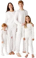 Amazon Essentials x Sofia Grainge Men's Long Sleeve Henley Pajama Set, Ivory Skier, XX-Large