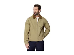 Amazon Essentials Men's Relaxed-Fit Rigid Denim Zip Up Jacket, Mushroom Brown, X-Small