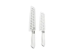 DURA LIVING DL-DLC17984 Eco-Friendly 3Pc Kitchen Knife Set w/ Sheaths Grey 