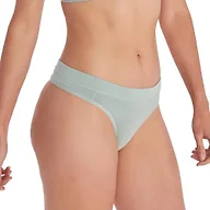 ExOfficio Women's Everyday Thong - Lightweight Knit Jersey Travel Underwear, Jadeite, X-Large