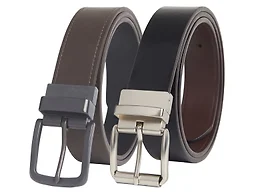 Giorgio Brutini CB-GB-2-PK-8040-38-REV-8050-35-REV-M M (32-36) G.B. Casual Reversible Leather Belt (2-Pack) - Black/Chocolate Brown Reversible & Black/Brown Reversible